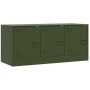 Olivgrüner TV-Schrank aus Stahl, 99 x 39 x 44 cm von vidaXL, TV-Möbel - Ref: Foro24-841647, Preis: 94,17 €, Rabatt: %