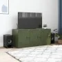 Olive green steel TV cabinet 99x39x44 cm by vidaXL, TV Furniture - Ref: Foro24-841647, Price: 92,81 €, Discount: %
