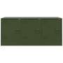 Mueble de TV de acero verde oliva 99x39x44 cm de vidaXL, Muebles TV - Ref: Foro24-841647, Precio: 96,91 €, Descuento: %