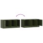 Olivgrüner TV-Schrank aus Stahl, 99 x 39 x 44 cm von vidaXL, TV-Möbel - Ref: Foro24-841647, Preis: 94,17 €, Rabatt: %