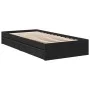 Black engineered wood bed with drawers 75x190 cm by vidaXL, Beds and slatted bases - Ref: Foro24-3280714, Price: 123,37 €, Di...