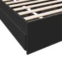 Black engineered wood bed with drawers 75x190 cm by vidaXL, Beds and slatted bases - Ref: Foro24-3280714, Price: 123,37 €, Di...