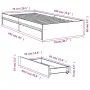 Black engineered wood bed with drawers 75x190 cm by vidaXL, Beds and slatted bases - Ref: Foro24-3280714, Price: 123,37 €, Di...