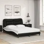 Bett mit schwarz-weißer Kunstledermatratze 140x200 cm von vidaXL, Betten und Lattenroste - Ref: Foro24-3208729, Preis: 426,83...