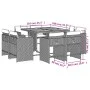 Garden dining set 9 pieces and gray synthetic rattan cushions by vidaXL, Garden sets - Ref: Foro24-3277969, Price: 547,75 €, ...