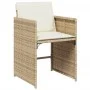 17-teiliges Garten-Essset mit beigen Kissen aus synthetischem Rattan von vidaXL, Gartensets - Ref: Foro24-3278013, Preis: 1,0...