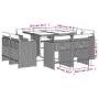 9-piece garden dining set and black synthetic rattan cushions by vidaXL, Garden sets - Ref: Foro24-3277962, Price: 444,75 €, ...