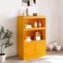 Aparador de acero amarillo mostaza 67x39x107 cm de vidaXL, Aparadores - Ref: Foro24-841670, Precio: 107,46 €, Descuento: %