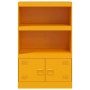 Aparador de acero amarillo mostaza 67x39x107 cm de vidaXL, Aparadores - Ref: Foro24-841670, Precio: 107,46 €, Descuento: %