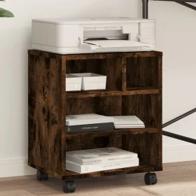 Printer stand with wheels smoked oak 41x32x48 cm by vidaXL, Printer supports - Ref: Foro24-840622, Price: 38,97 €, Discount: %