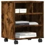 Printer stand with wheels smoked oak 41x32x48 cm by vidaXL, Printer supports - Ref: Foro24-840622, Price: 38,97 €, Discount: %