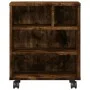 Druckerständer mit Rollen aus geräucherter Eiche, 41 x 32 x 48 cm von vidaXL, Drucker unterstützt - Ref: Foro24-840622, Preis...