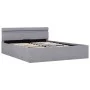 Hydraulisches Bett mit Stauraum und hellgrauem LED-Stoff, 140 x 200 cm von vidaXL, Betten und Lattenroste - Ref: Foro24-28560...