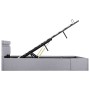 Hydraulisches Bett mit Stauraum und hellgrauem LED-Stoff, 140 x 200 cm von vidaXL, Betten und Lattenroste - Ref: Foro24-28560...