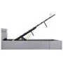 Hydraulisches Bett mit Stauraum und hellgrauem LED-Stoff, 140 x 200 cm von vidaXL, Betten und Lattenroste - Ref: Foro24-28560...