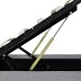 Hydraulisches Bett mit Stauraum und hellgrauem LED-Stoff, 140 x 200 cm von vidaXL, Betten und Lattenroste - Ref: Foro24-28560...