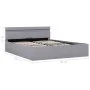 Hydraulisches Bett mit Stauraum und hellgrauem LED-Stoff, 140 x 200 cm von vidaXL, Betten und Lattenroste - Ref: Foro24-28560...