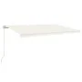 Toldo retráctil manual crema 500x350 cm de vidaXL, Toldos - Ref: Foro24-3069022, Precio: 481,68 €, Descuento: %