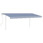 Toldo manual retráctil con luz LED azul y blanco 5x3,5 m by vidaXL, Awnings - Ref: Foro24-3070061, Price: 559,71 €, Discount: %