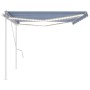 Toldo manual retráctil con luz LED azul y blanco 5x3,5 m by vidaXL, Awnings - Ref: Foro24-3070061, Price: 559,71 €, Discount: %