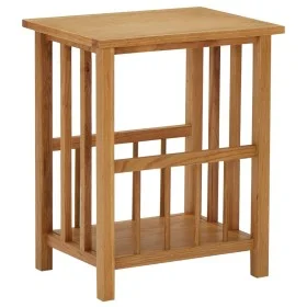Solid oak wood magazine table 45x35x55 cm by vidaXL, Side tables - Ref: Foro24-289183, Price: 74,27 €, Discount: %