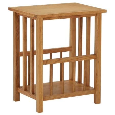 Mesa revistero madera maciza de roble 45x35x55 cm de vidaXL, Mesas auxiliares - Ref: Foro24-289183, Precio: 78,00 €, Descuent...