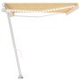 Toldo retráctil manual con LED amarillo y blanco 500x350 cm