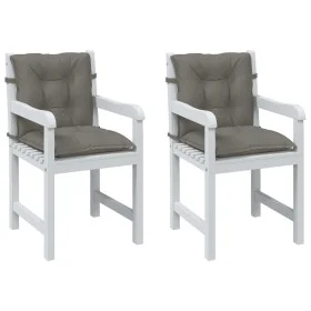 Cojines para silla respaldo bajo 2 ud tela gris oscuro melange by vidaXL, Cushions for chairs and sofas - Ref: Foro24-4002382...
