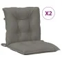 Kissen für Stühle mit niedriger Rückenlehne, 2 Stück, dunkelgraues Melange-Gewebe. von vidaXL, Kissen für Stühle und Sofas - ...