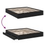 Black engineered wood bed frame with drawers 180x200 cm by vidaXL, Beds and slatted bases - Ref: Foro24-3280637, Price: 170,2...