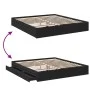 Black engineered wood bed frame with drawers 180x200 cm by vidaXL, Beds and slatted bases - Ref: Foro24-3280637, Price: 169,0...