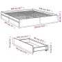 Black engineered wood bed frame with drawers 180x200 cm by vidaXL, Beds and slatted bases - Ref: Foro24-3280637, Price: 169,0...