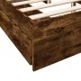 Smoked oak engineered wood bed with drawers 150x200 cm by vidaXL, Beds and slatted bases - Ref: Foro24-3280654, Price: 167,29...