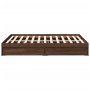 Oak brown engineered wood bed with drawers 120x190 cm by vidaXL, Beds and slatted bases - Ref: Foro24-3280705, Price: 155,63 ...