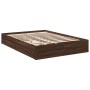 Eichenbraunes Holzwerkstoffbett mit Schubladen 120x190 cm von vidaXL, Betten und Lattenroste - Ref: Foro24-3280705, Preis: 15...