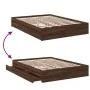 Oak brown engineered wood bed with drawers 120x190 cm by vidaXL, Beds and slatted bases - Ref: Foro24-3280705, Price: 153,78 ...