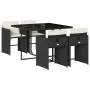 Set de muebles jardín 5 pzas con cojines ratán sintético negro by vidaXL, Garden sets - Ref: Foro24-3277841, Price: 319,50 €,...