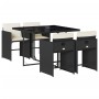 Set de muebles jardín 5 pzas con cojines ratán sintético negro by vidaXL, Garden sets - Ref: Foro24-3277841, Price: 274,26 €,...