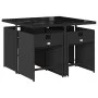 Set de muebles jardín 5 pzas con cojines ratán sintético negro by vidaXL, Garden sets - Ref: Foro24-3277841, Price: 319,50 €,...