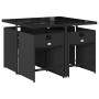 Set de muebles jardín 5 pzas con cojines ratán sintético negro by vidaXL, Garden sets - Ref: Foro24-3277841, Price: 274,26 €,...