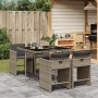 Garten-Essgruppe, 5-teilig, mit grauen Polstern aus synthetischem Rattan von vidaXL, Gartensets - Ref: Foro24-3277843, Preis:...