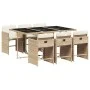 Set comedor de jardín 7 pzas con cojines ratán sintético beige by vidaXL, Garden sets - Ref: Foro24-3277857, Price: 487,07 €,...