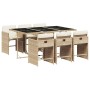 Set comedor de jardín 7 pzas con cojines ratán sintético beige by vidaXL, Garden sets - Ref: Foro24-3277857, Price: 419,94 €,...