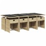Garten-Essgruppe 9-teilig mit Kissen aus synthetischem Rattan in Beige. von vidaXL, Gartensets - Ref: Foro24-3277869, Preis: ...