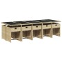 Set comedor de jardín 11 pzas con cojines ratán sintético beige by vidaXL, Garden sets - Ref: Foro24-3277881, Price: 733,20 €...