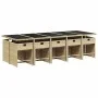 Garten-Essgruppe 11-teilig mit Kissen aus synthetischem Rattan in Beige. von vidaXL, Gartensets - Ref: Foro24-3277883, Preis:...