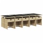 Set comedor de jardín 11 pzas con cojines ratán sintético beige by vidaXL, Garden sets - Ref: Foro24-3277883, Price: 739,36 €...