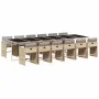 Set comedor de jardín con cojines 13 pzas ratán sintético beige by vidaXL, Garden sets - Ref: Foro24-3277895, Price: 1,00 €, ...
