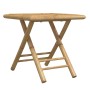 Juego bistró plegable con cojines 3 pzas bambú gris oscuro von vidaXL, Gartensets - Ref: Foro24-3208932, Preis: 216,37 €, Rab...