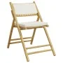 Juego bistró plegable de bambú 3 pzas con cojines blanco crema by vidaXL, Garden sets - Ref: Foro24-3208939, Price: 187,99 €,...
